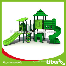 Niños respetuosos del medio ambiente Patio de recreo al aire libre Slide Play Structure LE.SL.004